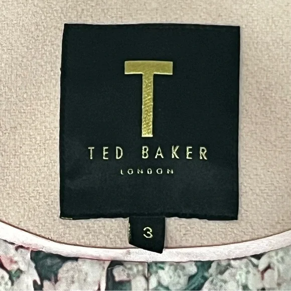 Ted Baker Touch of Cashmere Wool Blend Blazer Sz 3 Luxury European Chic Designer - Picture 8 of 16